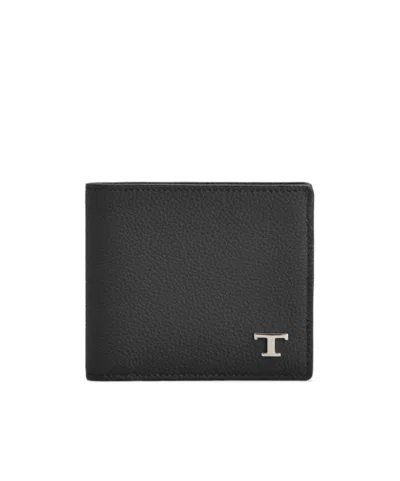 Tod's T Timeless Pebbled-leather Wallet In Brown
