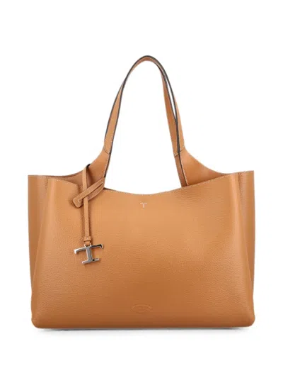 Tod's T Timeless Pendant Shoulder Bag In Orange