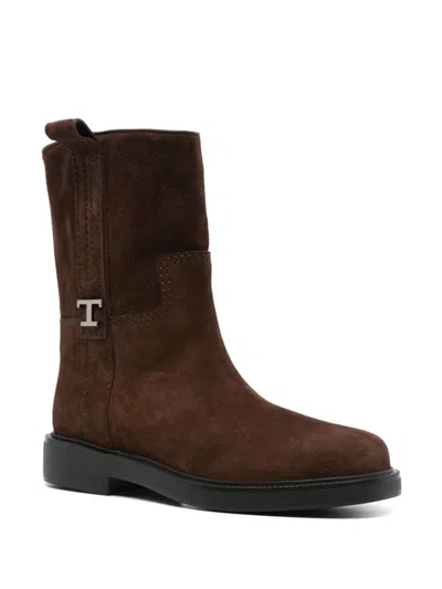 TOD'S T TIMELESS-PLAQUE BOOTS