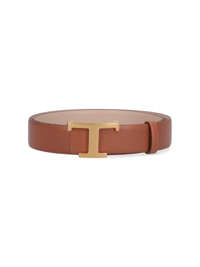 Tod's T Timeless Reversible Belt In Multicolour
