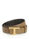 Tod's T Timeless Reversible Belt In Brown