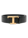 Tod's T Timeless Reversible Belt In Schwarz