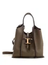 Tod's T Timeless Leather Tote Bag In Brown