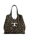 Tod's T Timeless Shopping Bag In Pony Effect Leather Mini In Pattern