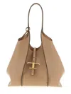 Tod's T Timeless Shopping Bag In Sand