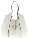 Tod's T-timeless Shopping Bag In White