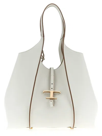 Tod's T-timeless Shopping Bag In White