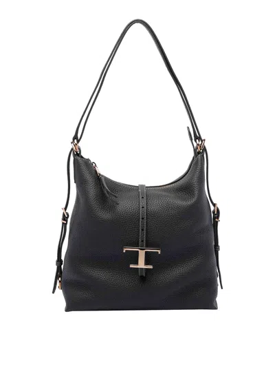 Tod's T Timeless Shoulder Bag In Black