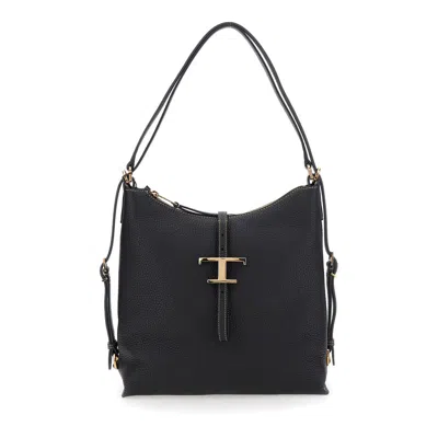 Tod's Tods T Timeless Shoulder Bag In Black