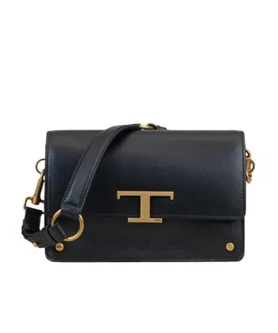 Tod's T Timeless Shoulder Bag In Black
