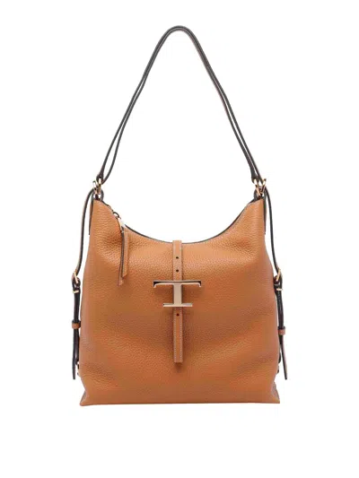 Tod's T Timeless Shoulder Bag In Brown