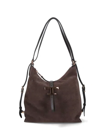 Tod's T-timeless Shoulder Bag In Brown