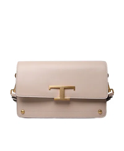 Tod's T Timeless Shoulder Bag In Nude