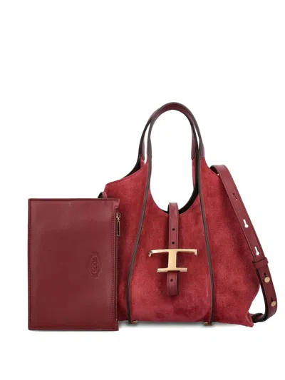 Tod's T Timeless Shoulder Bag In Red