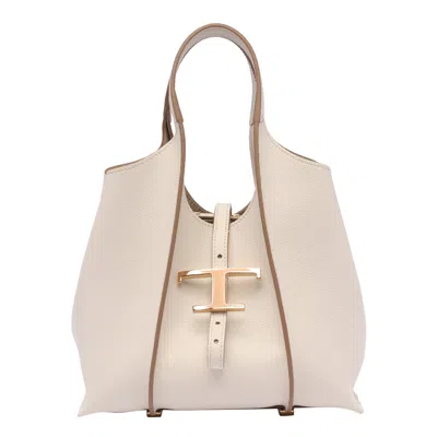 Tod's T Timeless Shoulder Bag In White