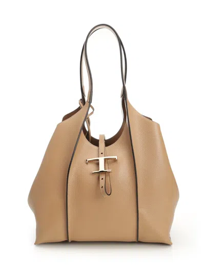 Tod's T Timeless Shoulder Bags Beige