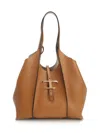 Tod's Tsb Shopping Pend. T Piccola Shoulder Bags Brown In Brown
