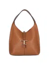 Tod's Elegant Grained Leather Tote Bag In Brown