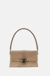 Tod's Tse Tracollina Mini Shoulder Bag Suede In Brown