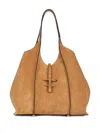 Tod's T-timeless Suede Shoulder Bag In Brown