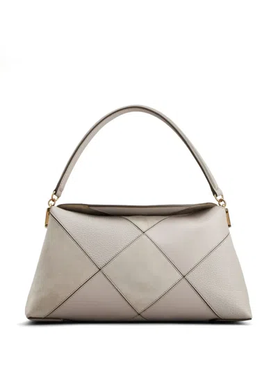 Tod's T Timeless Suede Tote Bag In Grey