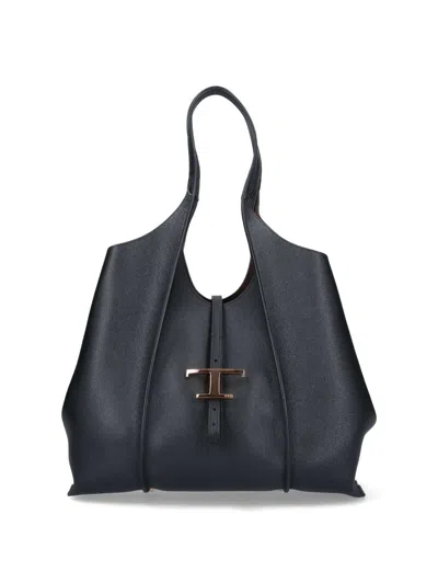Tod's T-timeless Tote Bag In Black