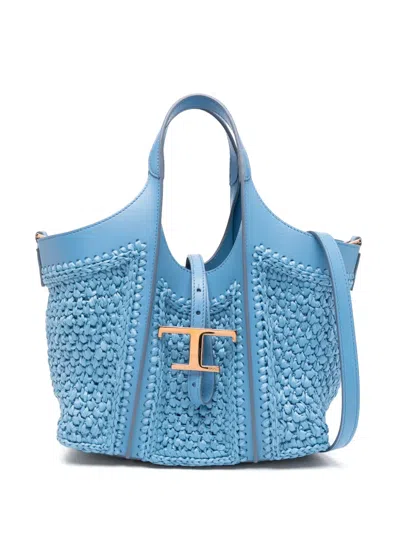 Tod's T Timeless Tote Bag In Blue