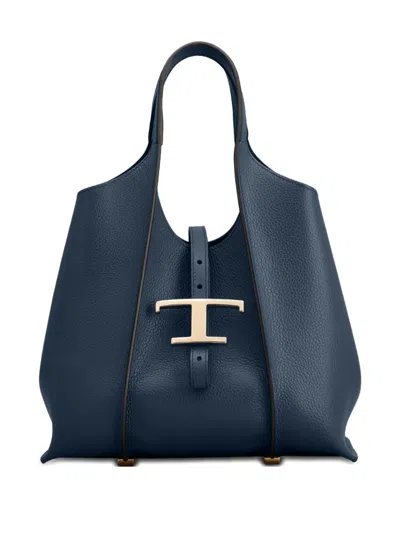 Tod's T Timeless Tote Bag In Blue