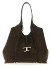 Tod's T Timeless Medium Suede Tote Bag