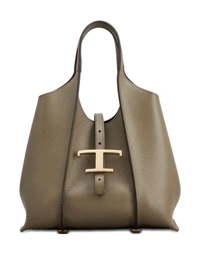 Tod's T Timeless Tote Bag In Brown
