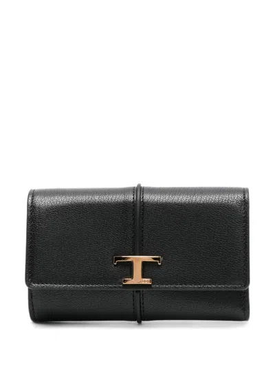 Tod's T Timeless Wallet In Black