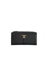 Tod's T Timeless Zipper Wallet In Black