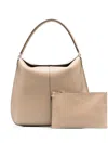 Tod's Top Handle Leather Shoulder Bag In Nude