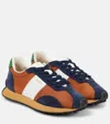 Tod's T-vintage Leather And Suede-trimmed Sneakers In Multicoloured