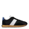Tod's Mens White/navy Allacciata Leather And Shell Low-top Trainers In Black