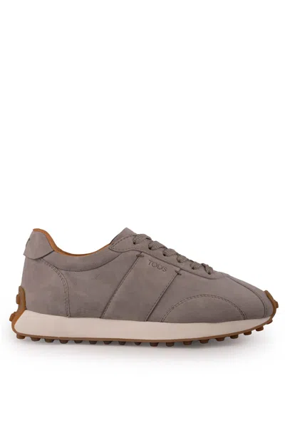 Tod's T-vintage Sneakers In Suede In Grigio