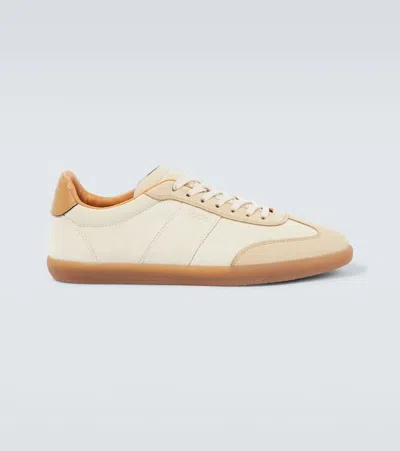Tod's Tabs Suede Sneakers In Beige