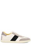 Tod's Color-blocked Leather Sneakers With Signature Gommino Sole In Bianco Nero Grigio