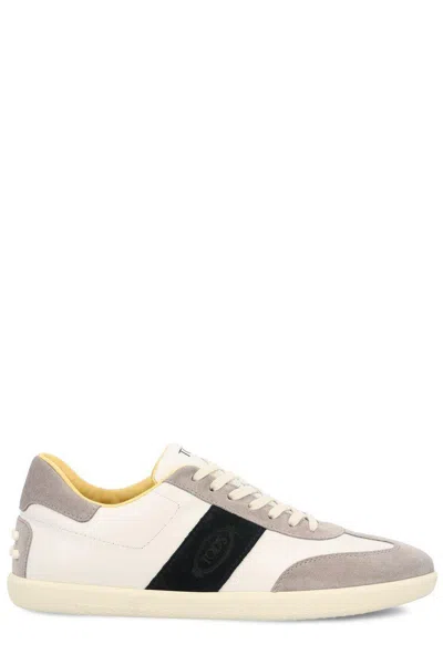 TOD'S LEATHER AND SUEDE SNEAKERS