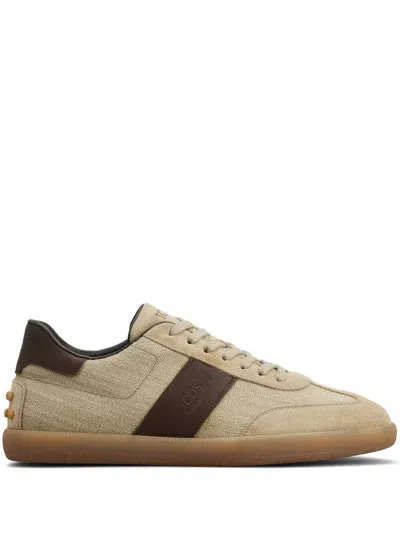 Tod's Tabs Panelled Sneakers In Neutrals