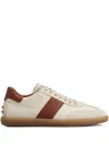 Tod's Tabs Sneakers In Fabric And Suede In Neutrals