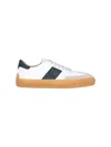 Tod's Round Toe Panel Sneakers In White