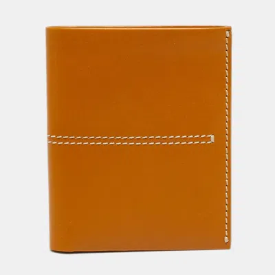 Pre-owned Tod's Tan Leather Bifold Wallet In Brown