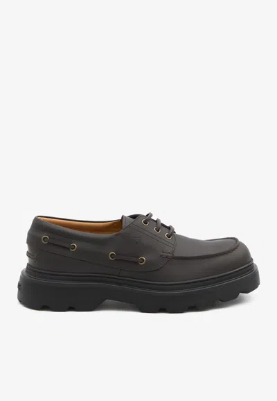 TOD'S TANK TREAD BOAT LACE-UP SHOES