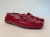 Tod's Gommino Croc-embossed Leather Loafer In Red
