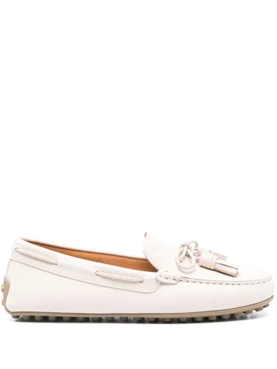 Tod's Tassel-detail Loafers In Neutrals