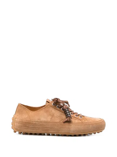 Tod's Tassel-detail Suede Sneakers In Brown