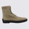 Tod's High Ankle Boots Lug Sole In Neutral