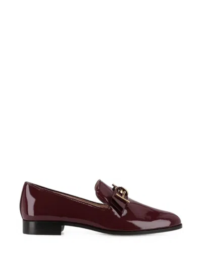 Tod's T-bar Loafers In Red