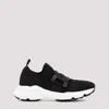 Tod's Knitted Chain-link Sneakers Leather Detailing In Black